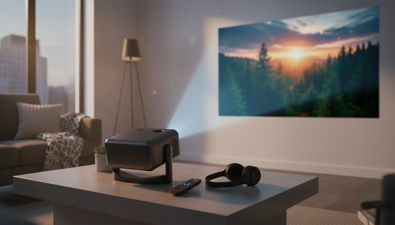 4K Portable Projector: Autofocus, Android 11, Bluetooth