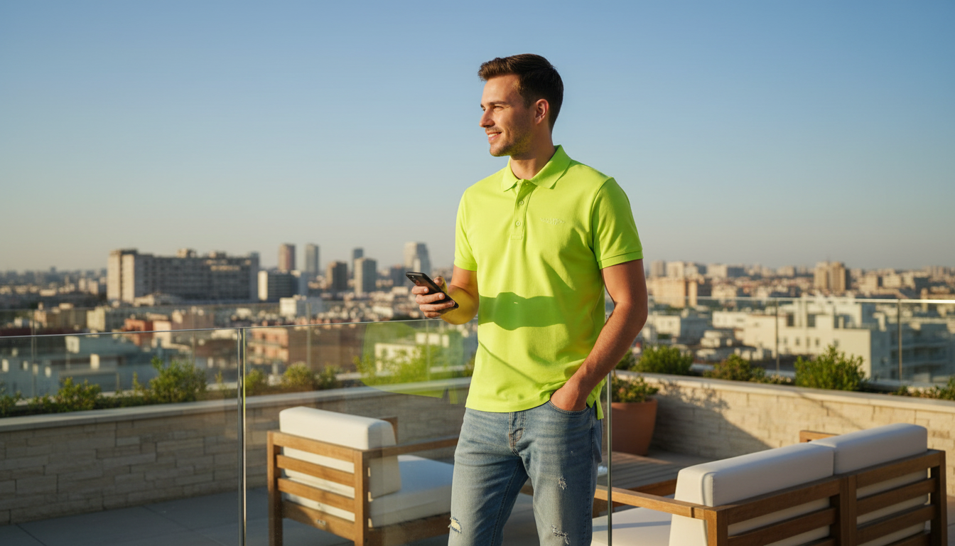 Dior Fluo Cotton Logo Polo: Neon Style, Easy Fit