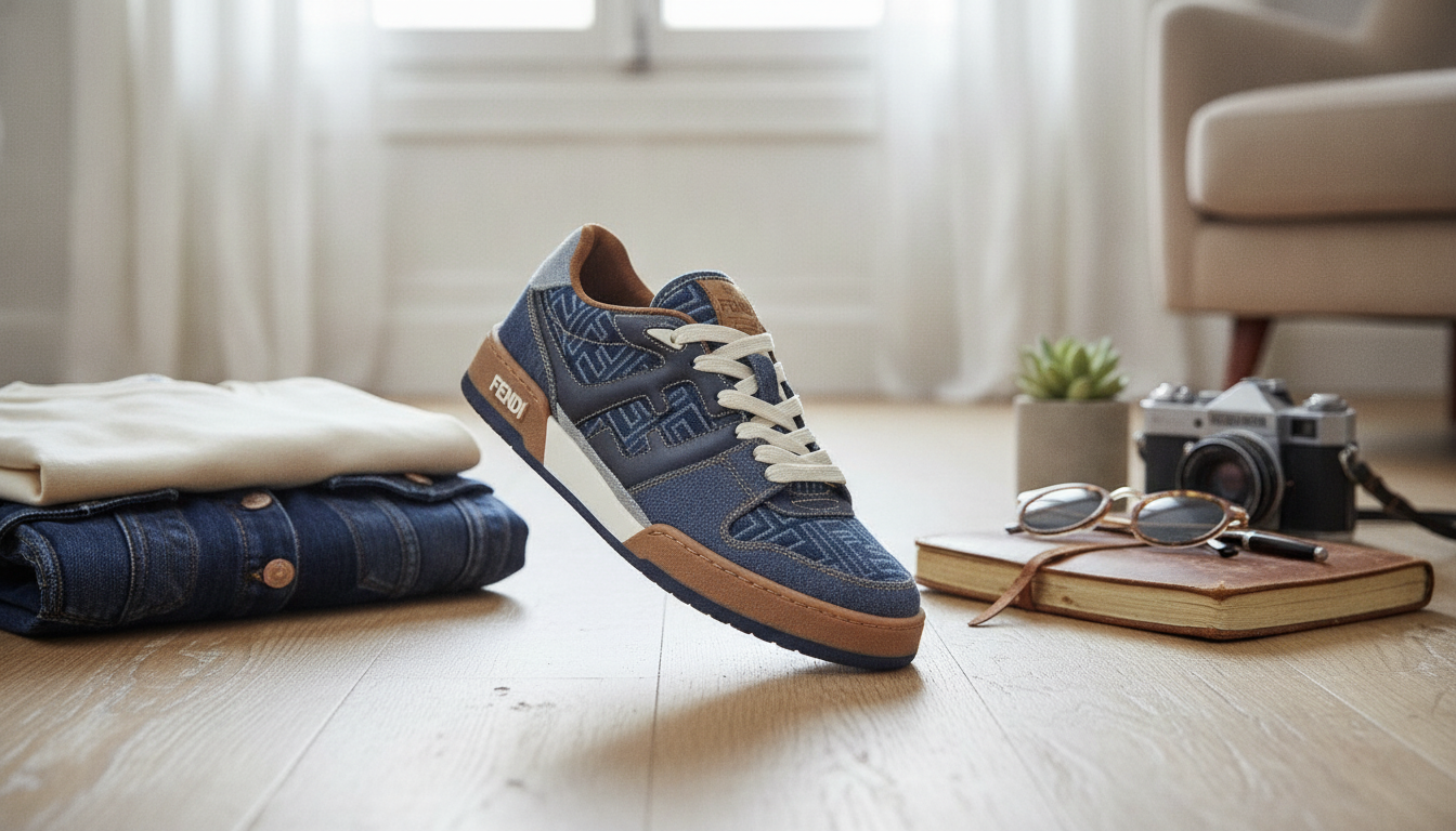 Fendi Match Blue FF Jacquard Low-Tops: Fit, Care, Style