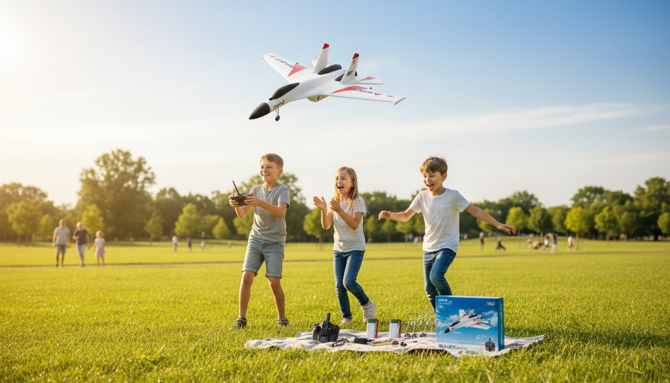 SU27 RC Glider for Kids: 2.4G Control + 2 Batteries
