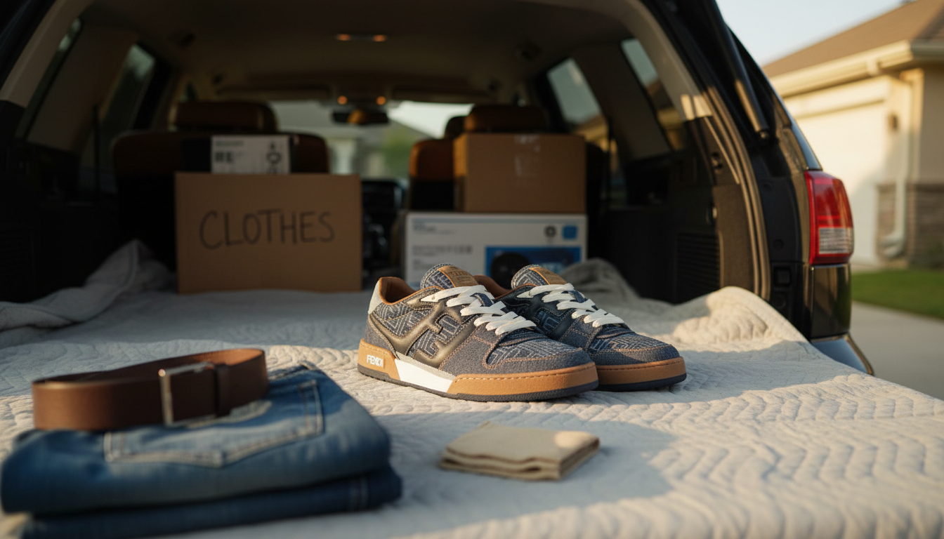 Fendi Match Sneakers Materials: Jacquard, Leather, Rubber