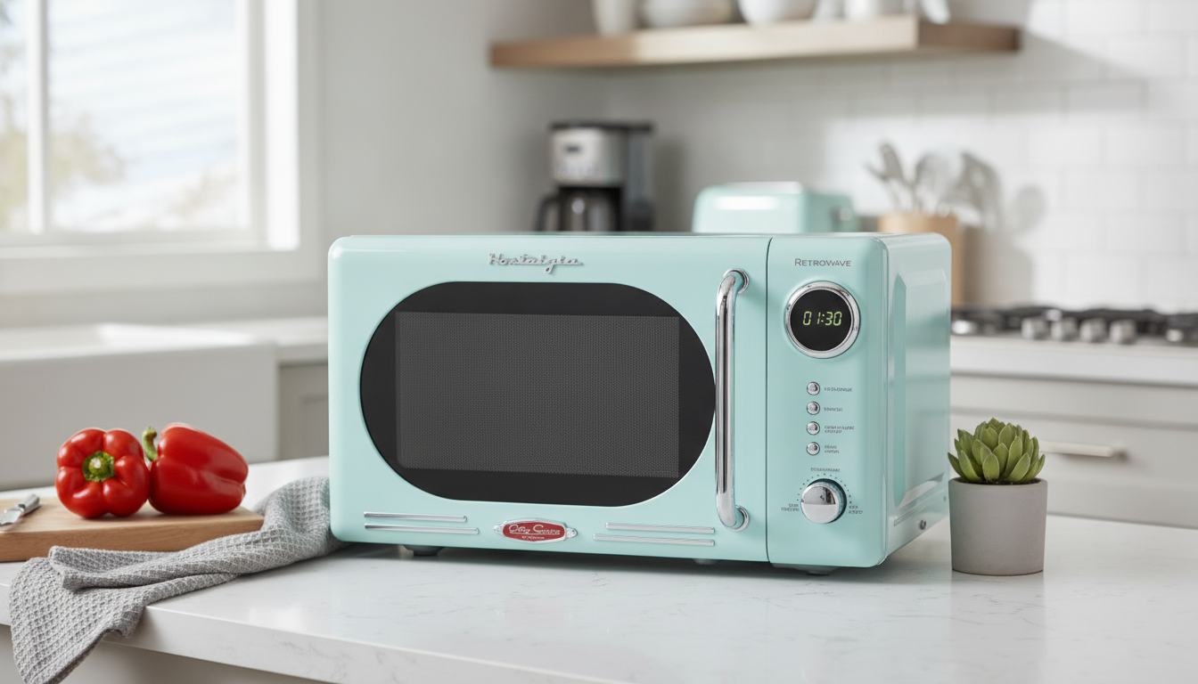 Retro 0.7 Cu Ft 700W Microwave: Digital Display Guide