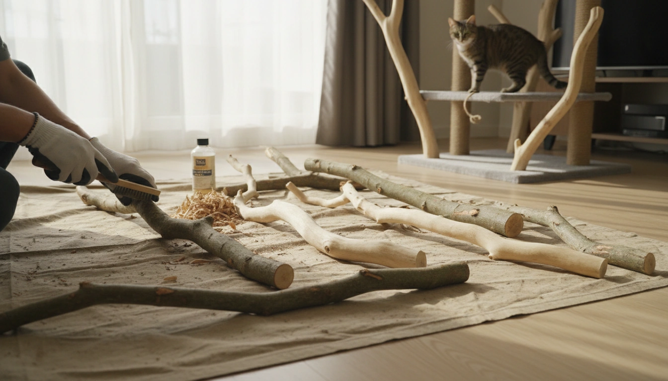 Real Branches for a Cat Tree: Safe Wood & Prep Tips